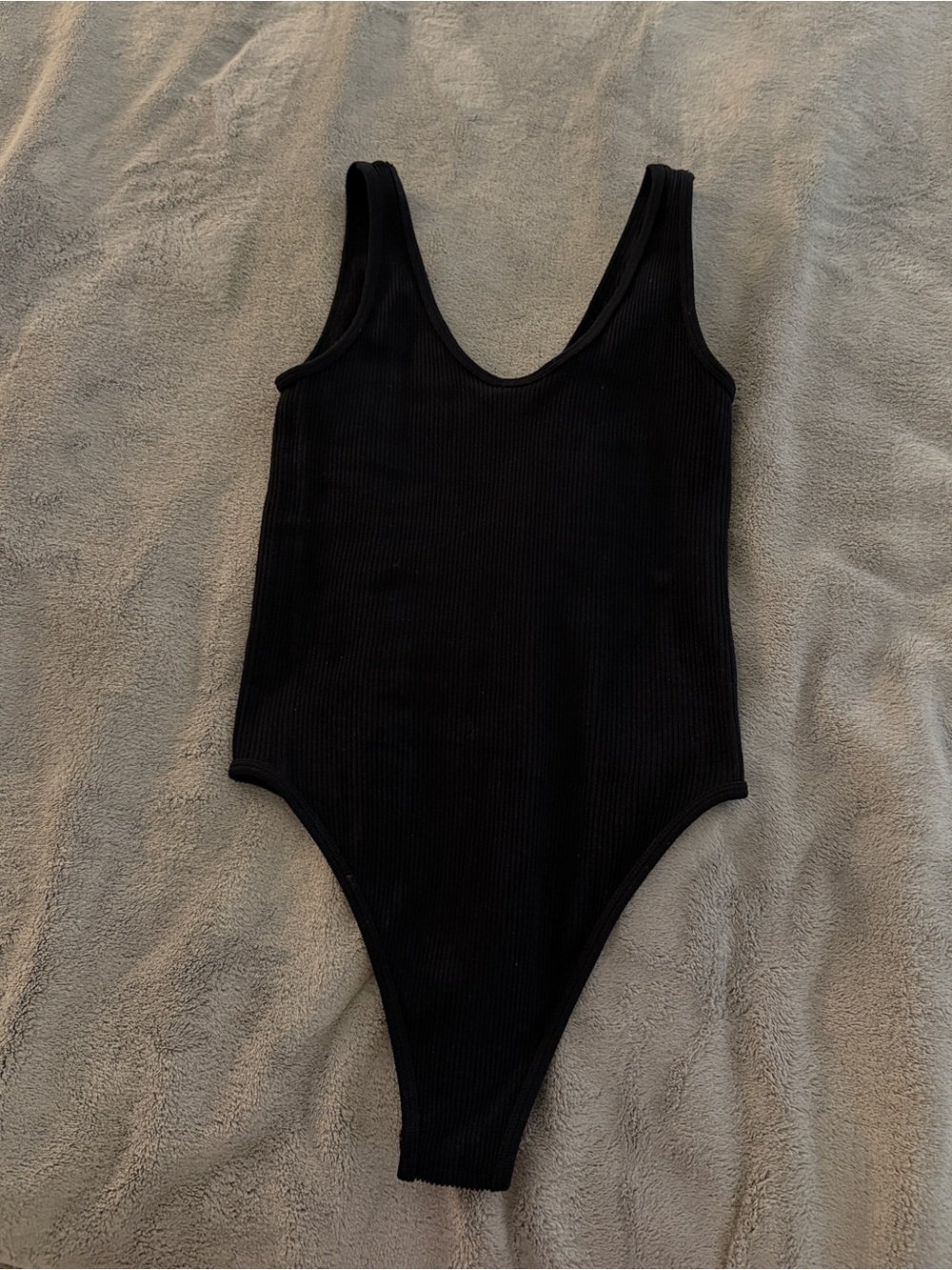 Black Ribbed Scoop Neck Women’s Tank Top Zara XS-S (Fits 4-8) - Picture 6 of 6